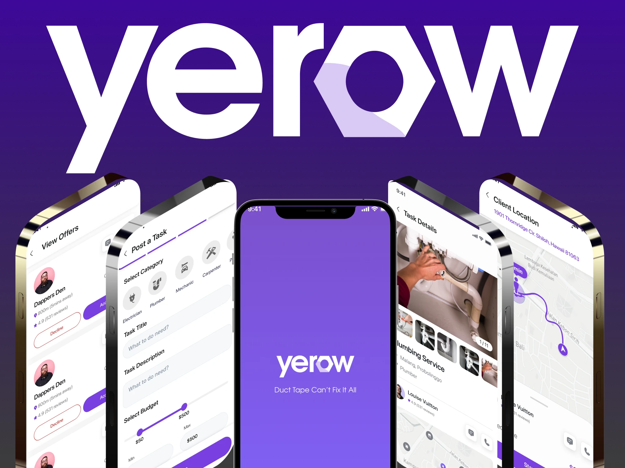 Yerow — on-demand services marketplace — Marketplace app case study by Grootcore
